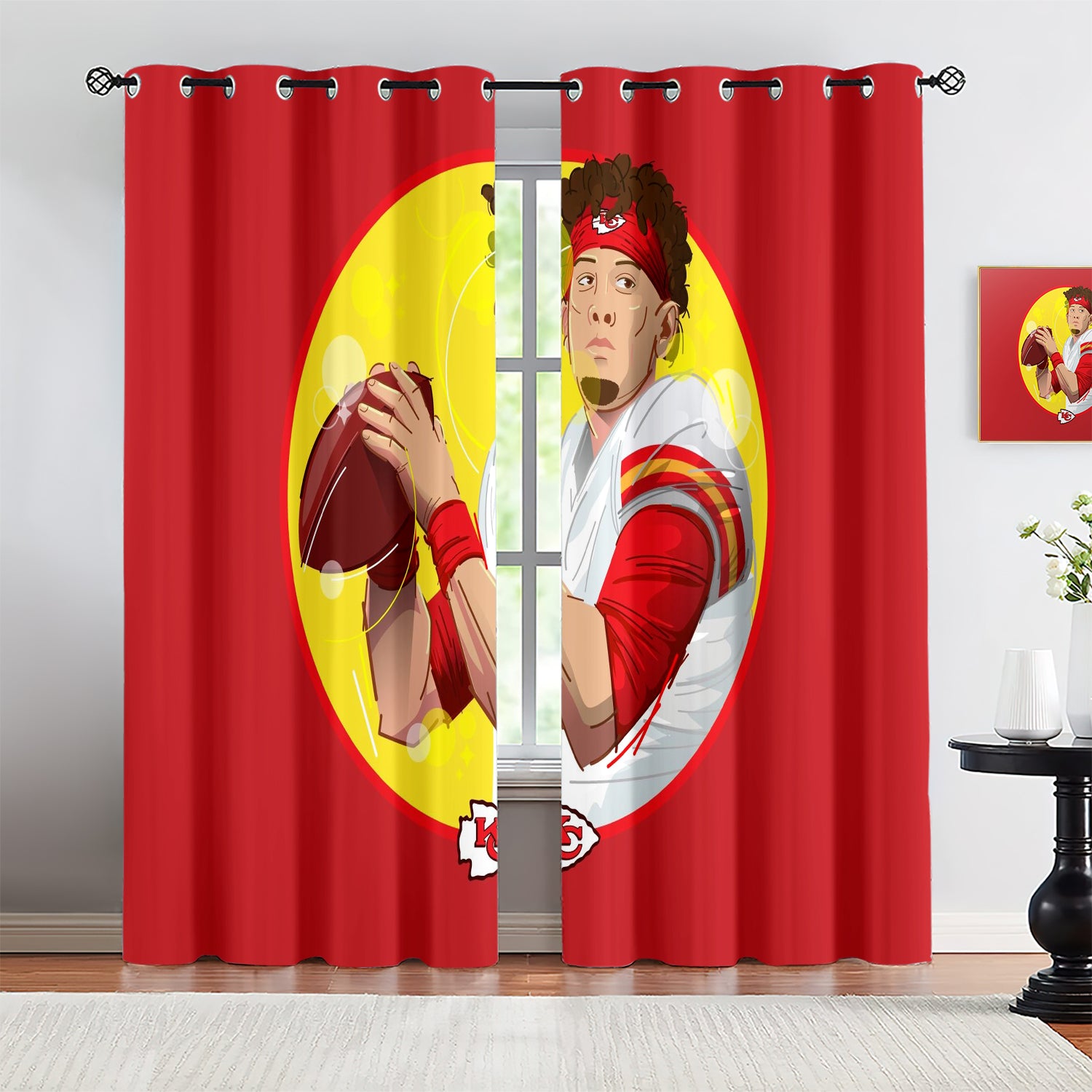 Patrick Mahomes Blackout Curtains Drapes for Window Treatment Set