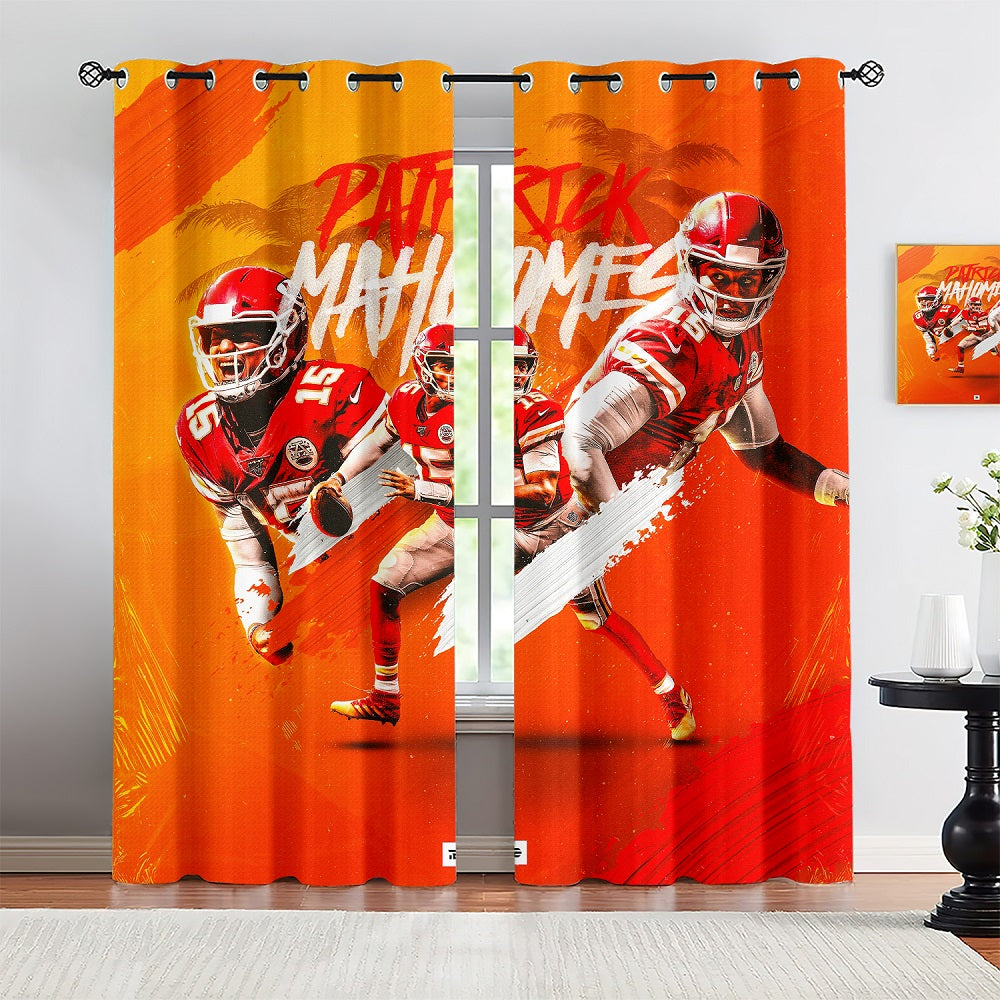 Patrick Mahomes Blackout Curtains Drapes for Window Treatment Set