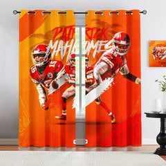 Patrick Mahomes Blackout Curtains Drapes for Window Treatment Set
