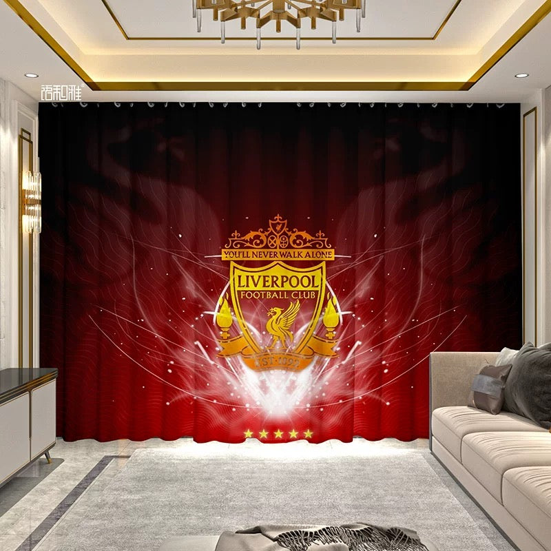 2025 New Liverpool Football Club Curtains Blackout Window Treatments Drapes Room Decor