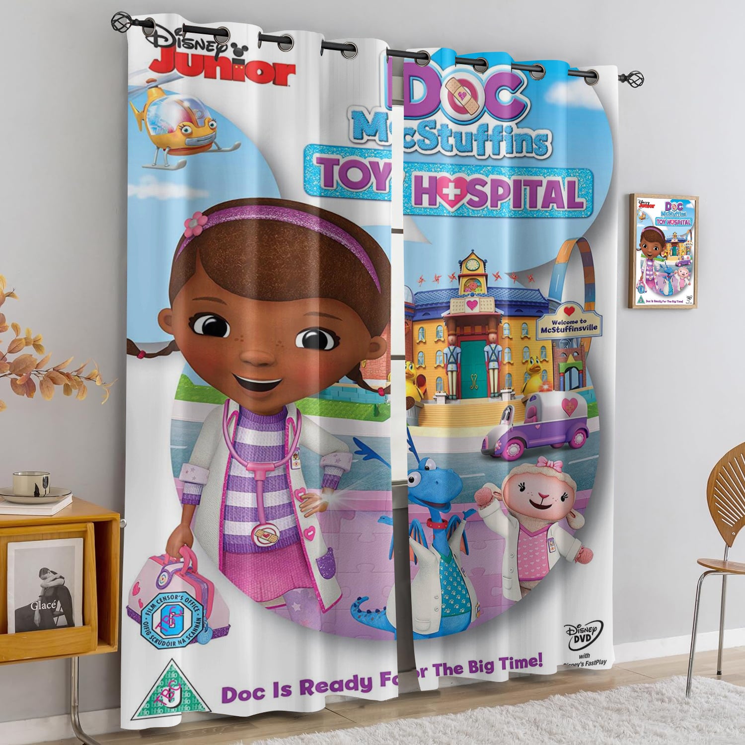 Doc McStuffins Blackout Curtains Drapes for Window Treatment Set