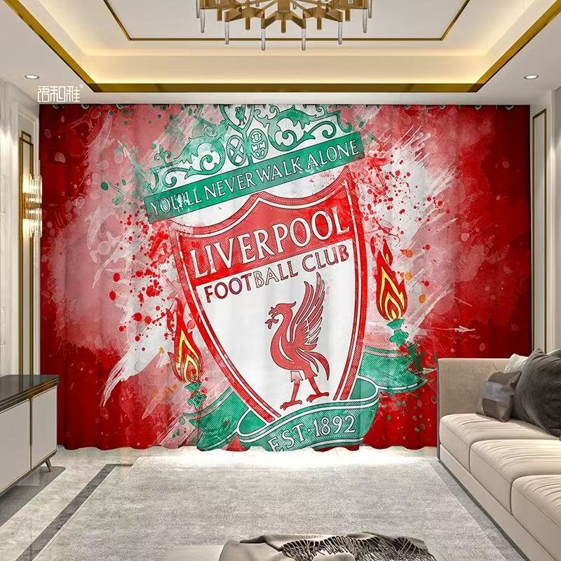 2025 New Liverpool Football Club Curtains Blackout Window Treatments Drapes Room Decor