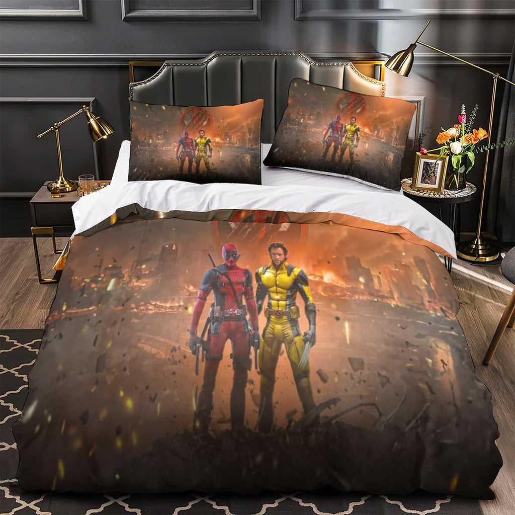 2025 NEW Deadpool And Wolverine Bedding Set Quilt Duvet Covers Bedding Sets