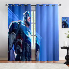 Marvel Rivals Captain America Blackout Curtains Drapes For Window Treatment Set