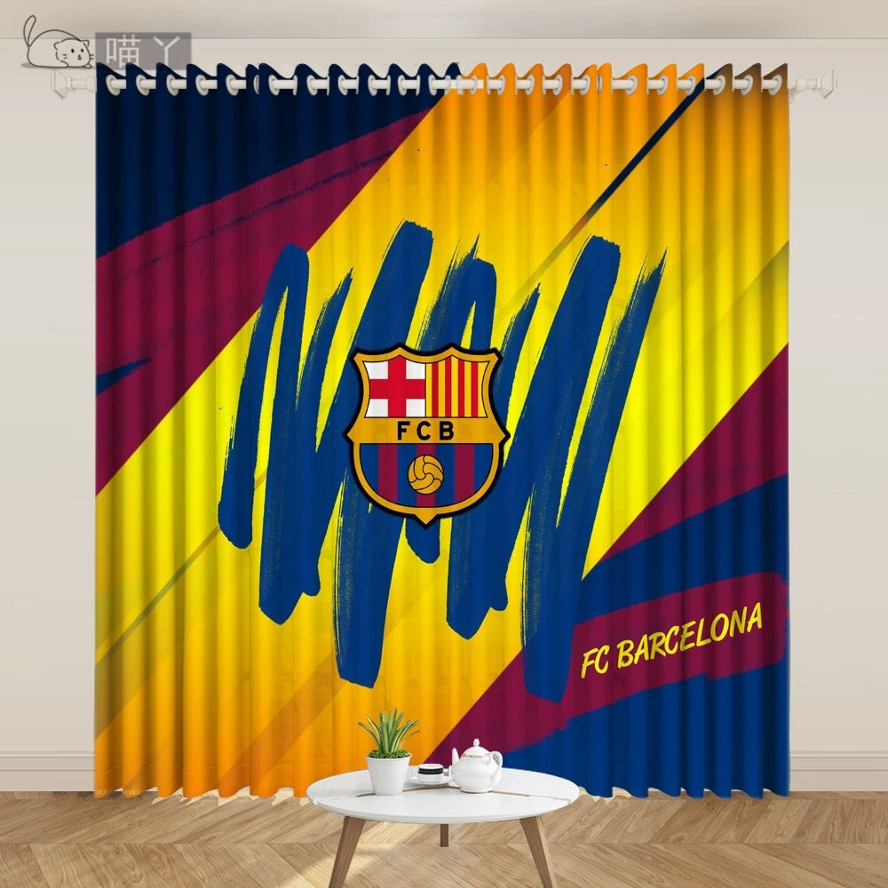 2025 New Barcelona Football Club Curtains Blackout Window Treatments Drapes Room Decor