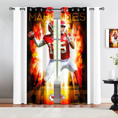 Patrick Mahomes Blackout Curtains Drapes for Window Treatment Set