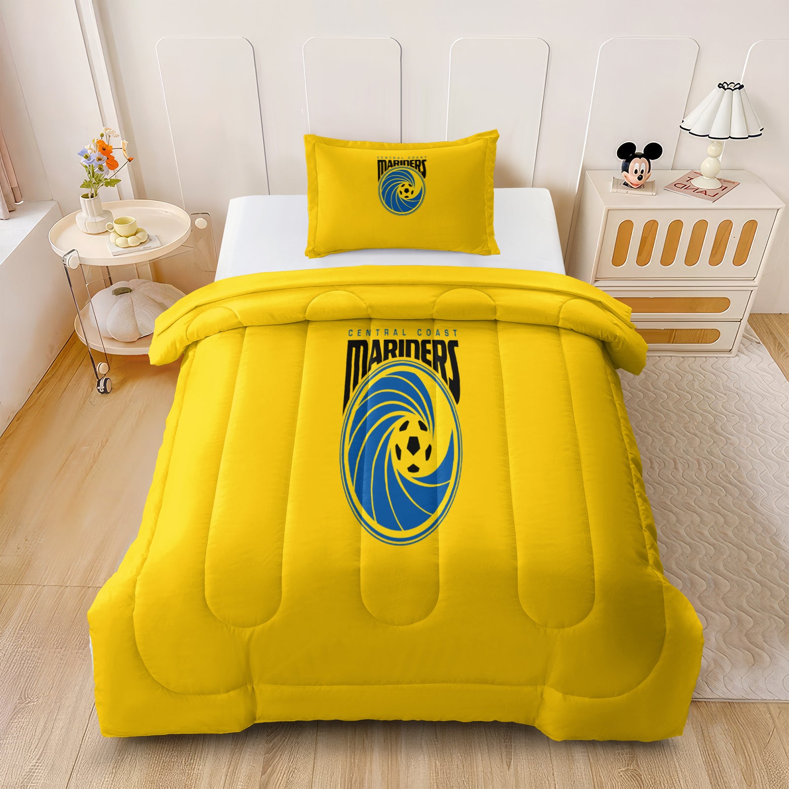 Central Coast Mariners Soccer Comforter Pillowcase Sets Blanket All Season Reversible Quilted Duvet