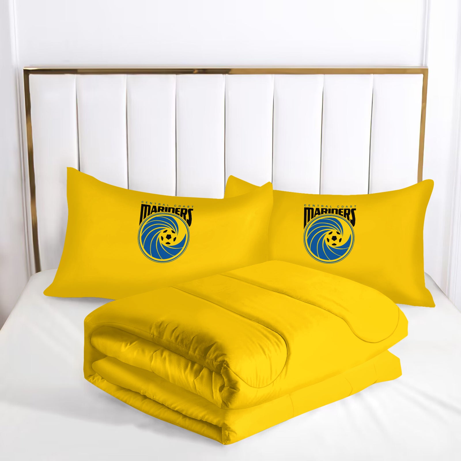 Central Coast Mariners Soccer Comforter Pillowcase Sets Blanket All Season Reversible Quilted Duvet