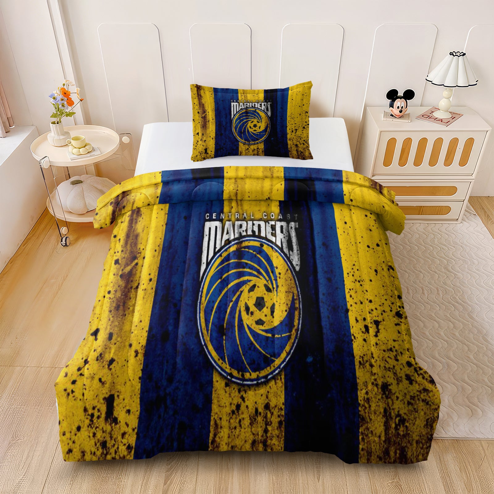 Central Coast Mariners Soccer Comforter Pillowcase Sets Blanket All Season Reversible Quilted Duvet
