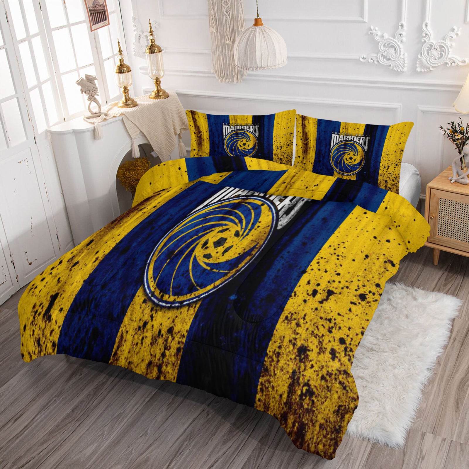 Central Coast Mariners Soccer Comforter Pillowcase Sets Blanket All Season Reversible Quilted Duvet