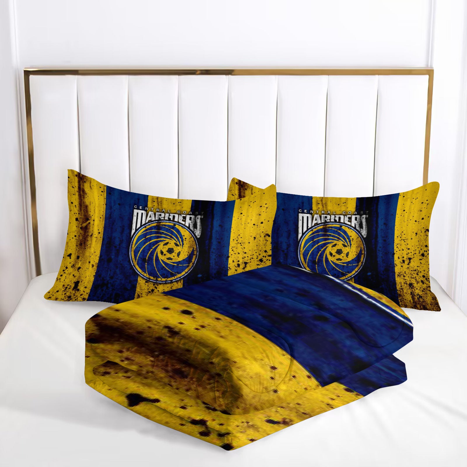 Central Coast Mariners Soccer Comforter Pillowcase Sets Blanket All Season Reversible Quilted Duvet