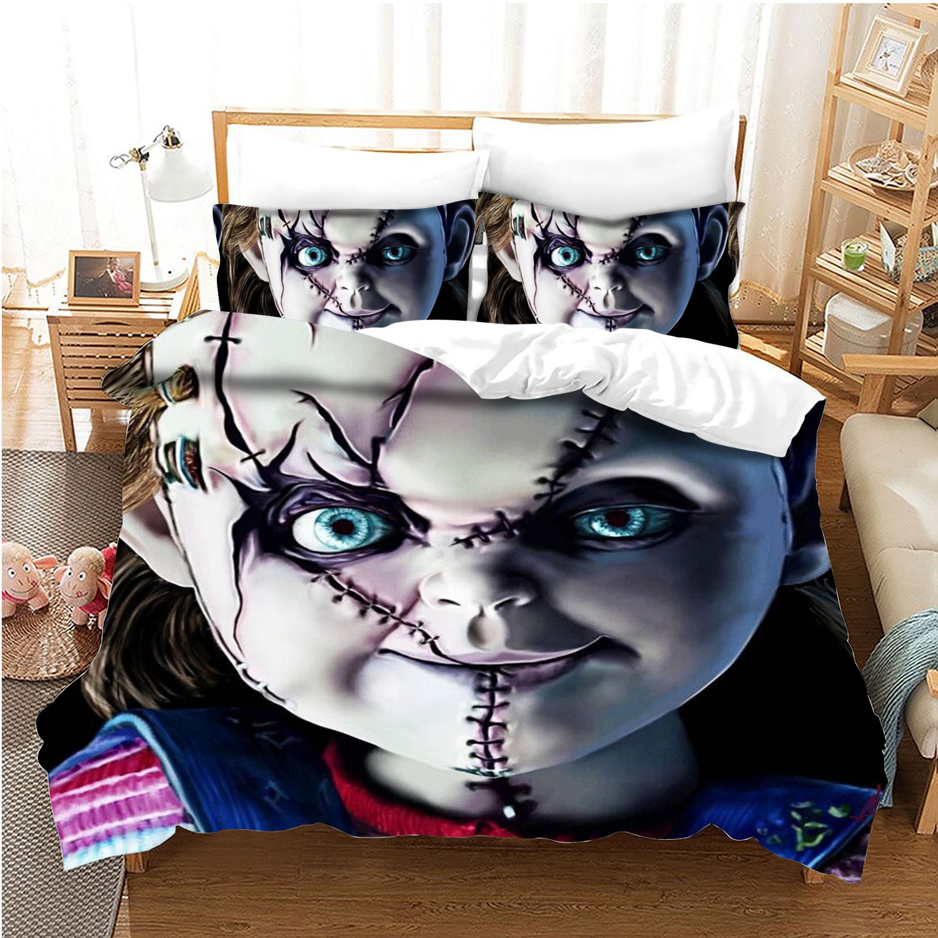 Child's Play Chucky Horror Movie Duvet Cover Quilt Cover Pillowcase