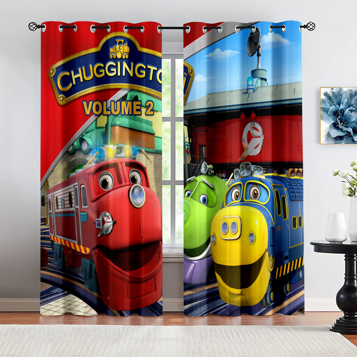 Chuggington  Blackout Curtains Drapes For Window Treatment Set