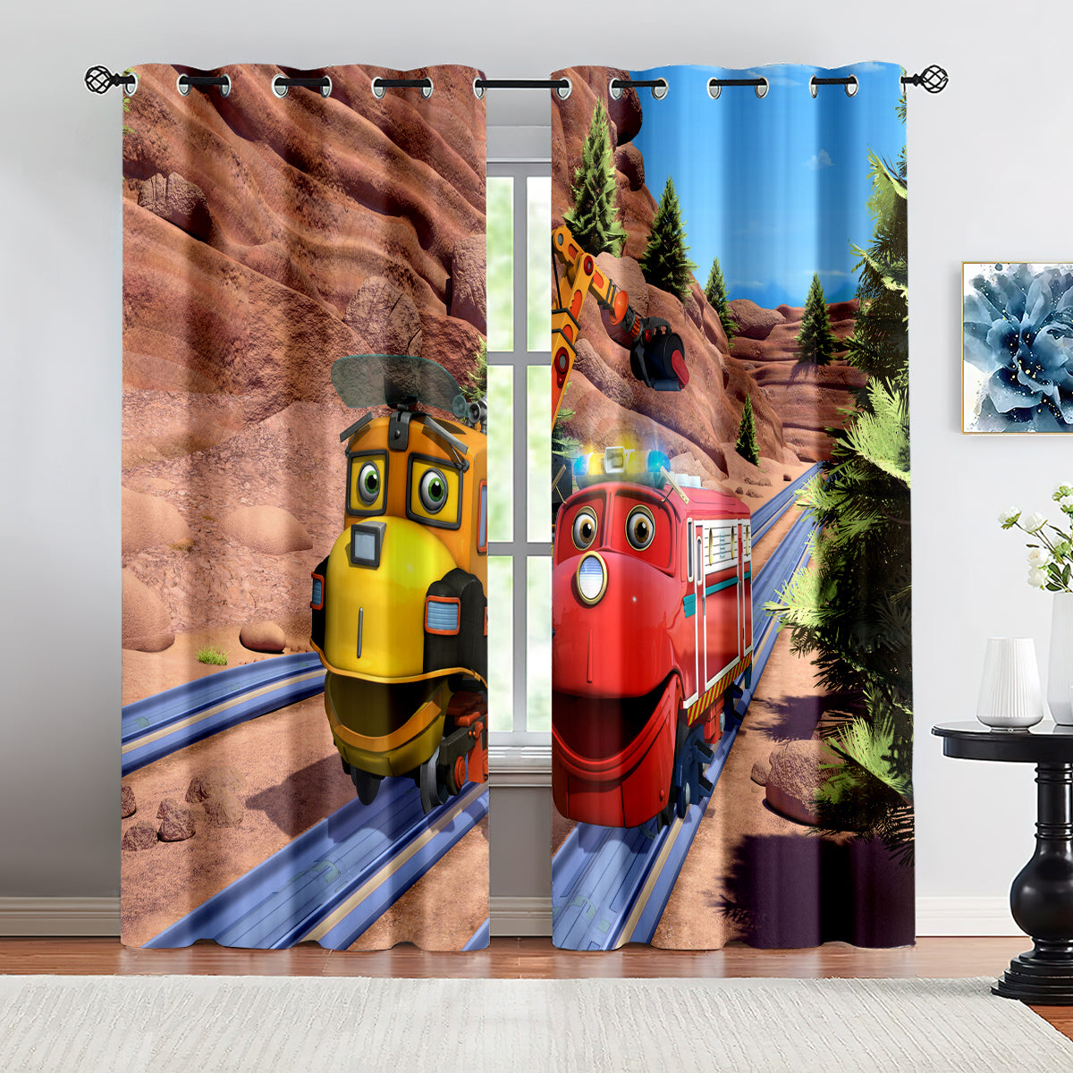 Chuggington  Blackout Curtains Drapes For Window Treatment Set