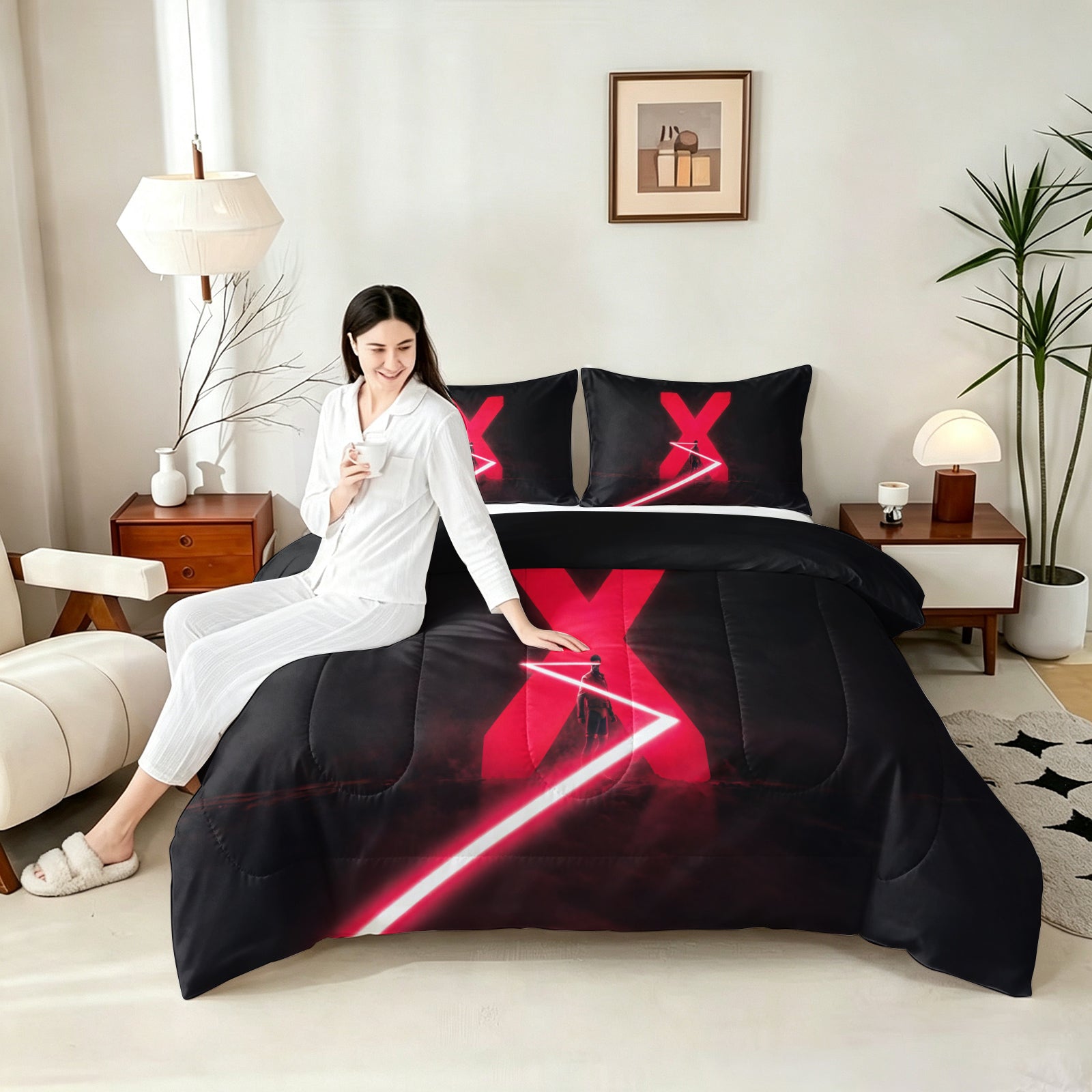 Marvel Rivals Cyclops Comforter Pillowcase Sets Blanket All Season Reversible Quilted Duvet