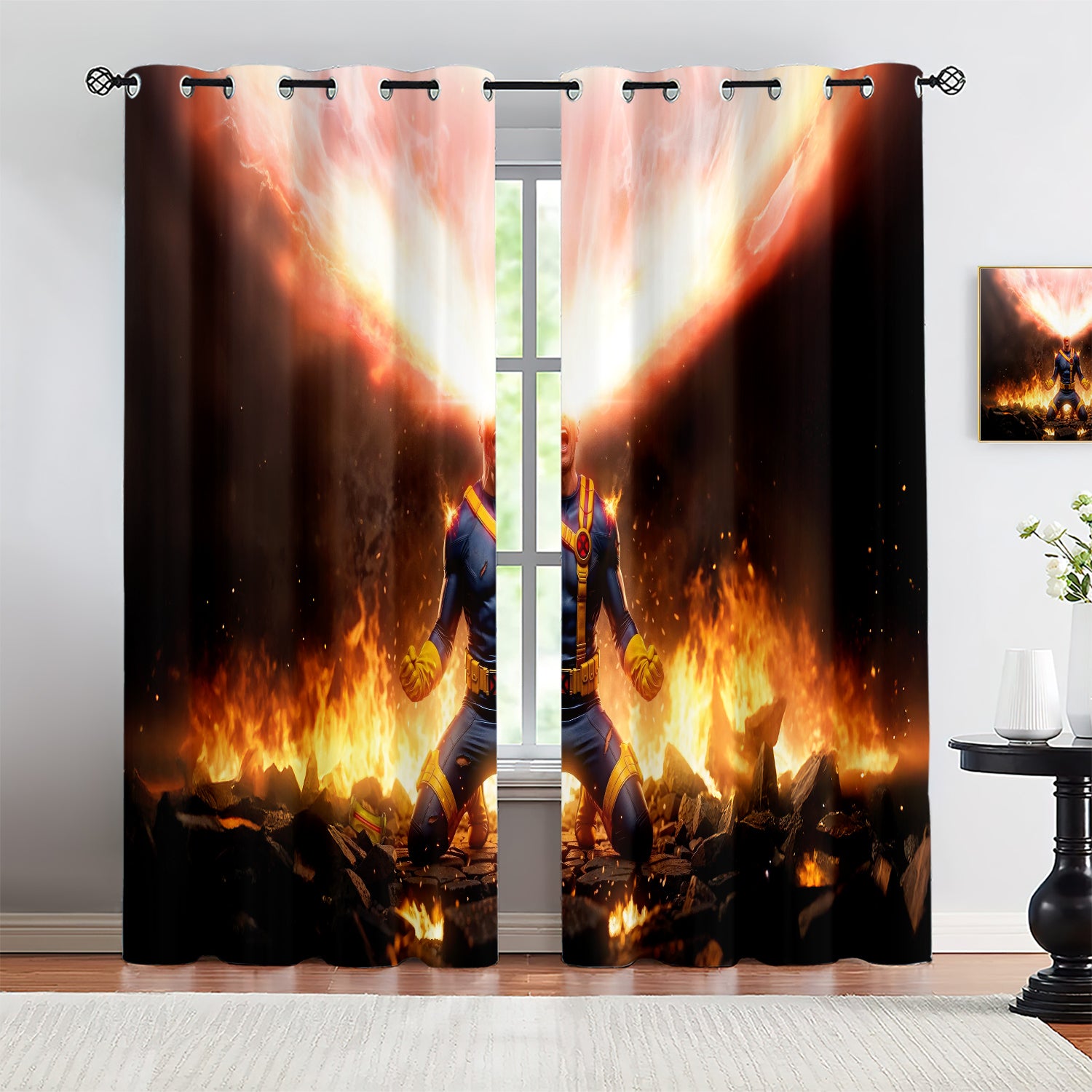 Marvel Rivals Cyclops Blackout Curtains Drapes For Window Treatment Set