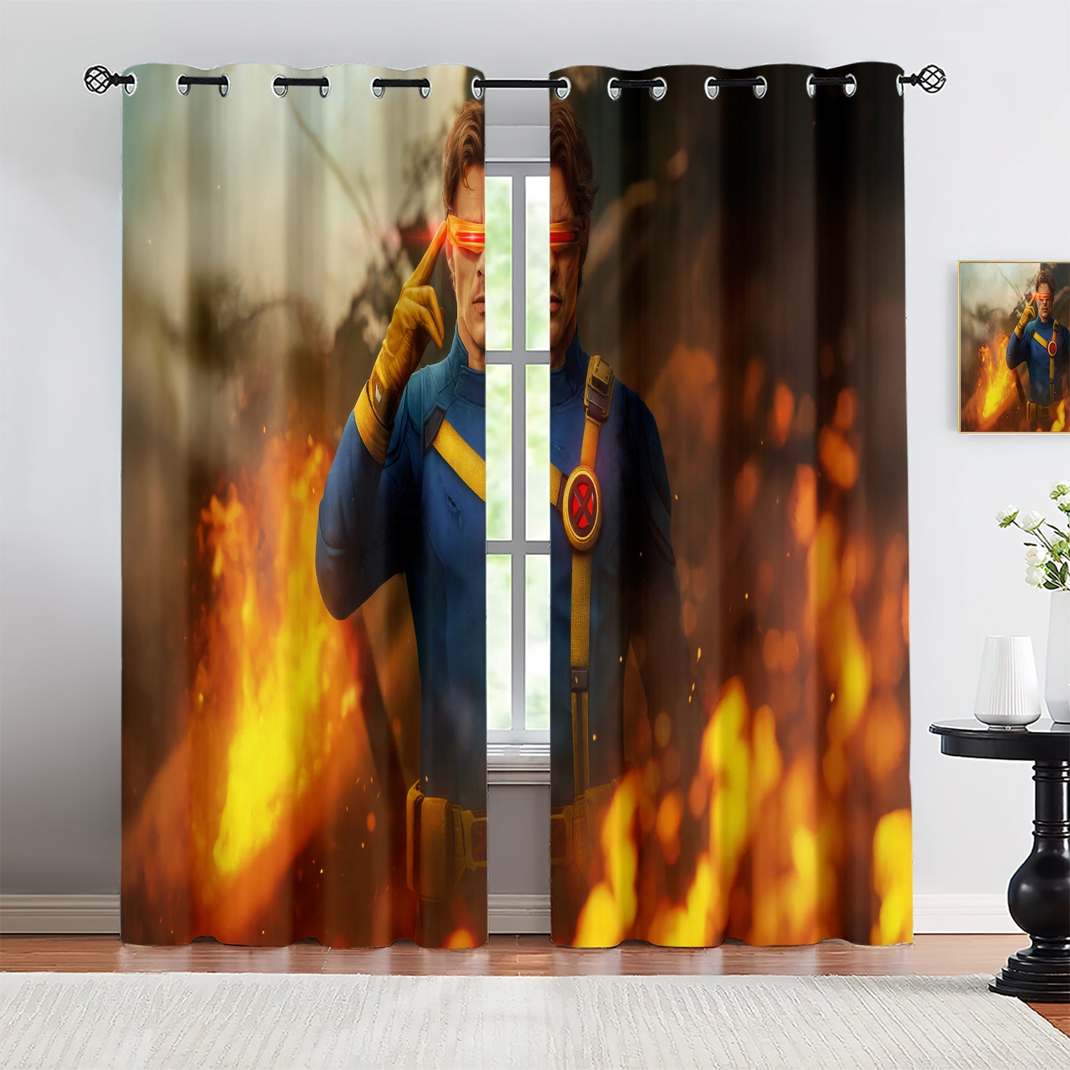 Marvel Rivals Cyclops Blackout Curtains Drapes For Window Treatment Set