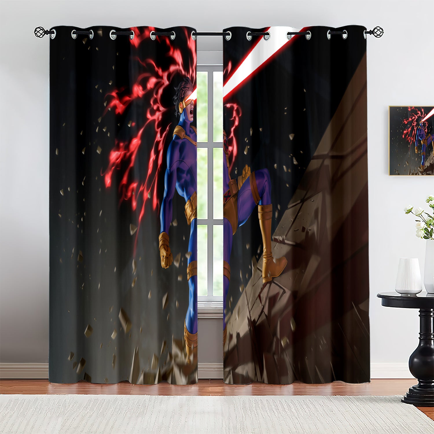 Marvel Rivals Cyclops Blackout Curtains Drapes For Window Treatment Set