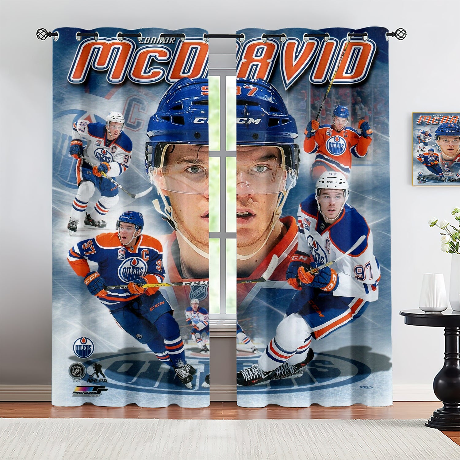 Connor Mcdavid Blackout Curtains Drapes for Window Treatment Set