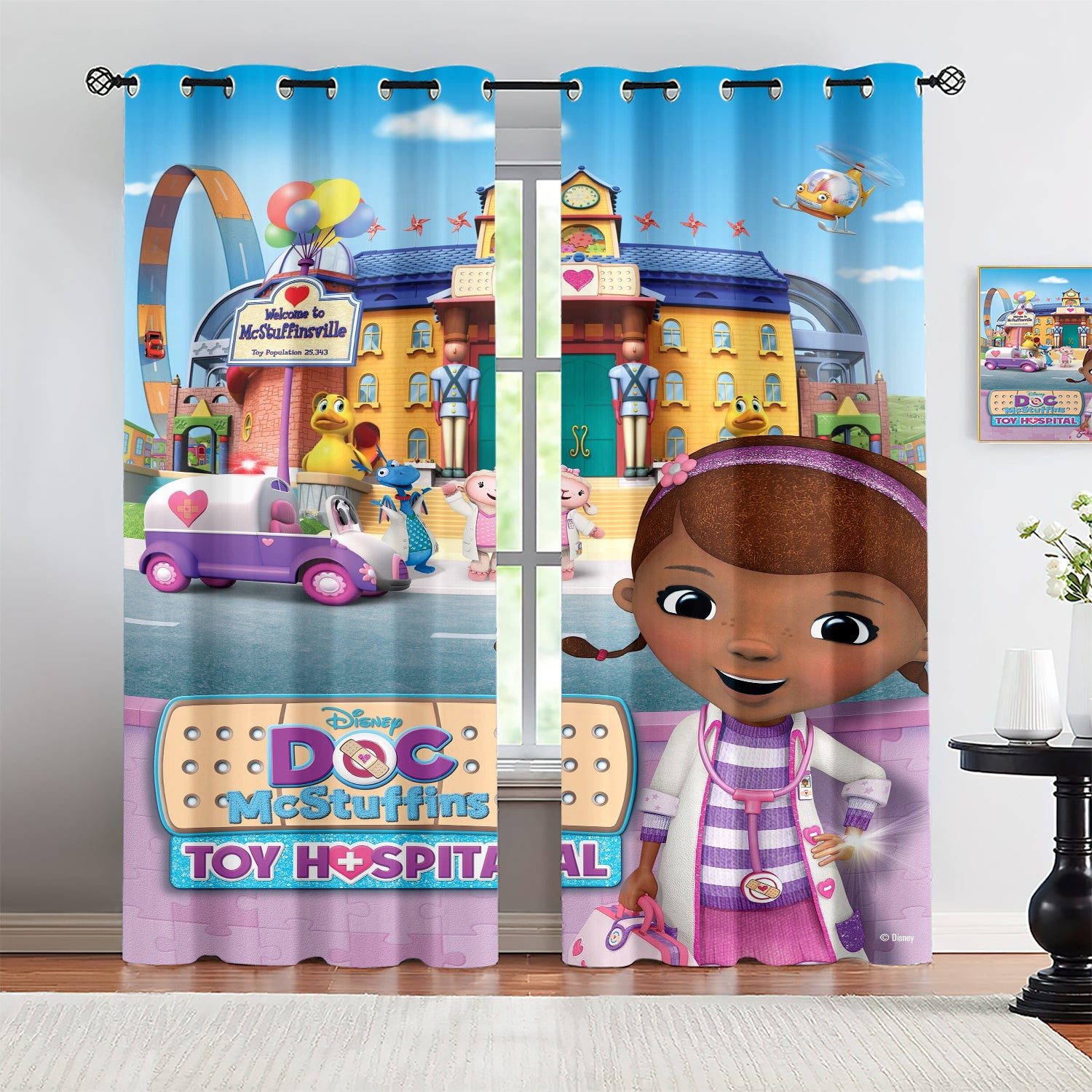 Doc McStuffins Blackout Curtains Drapes for Window Treatment Set