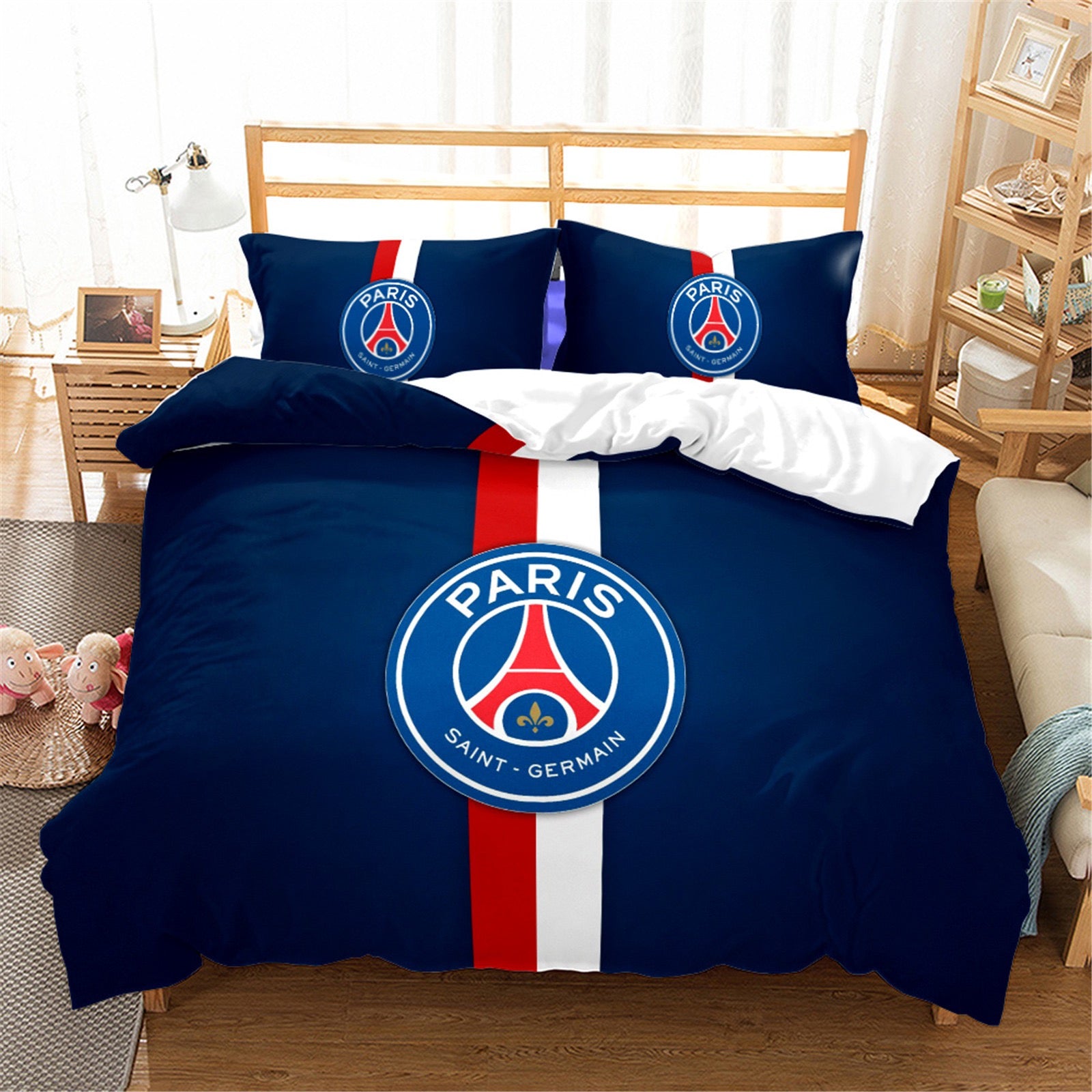 2025 NEW  Paris Saint Germain Football Club Bedding Set Quilt Duvet Covers Bedding Sets Without Filler