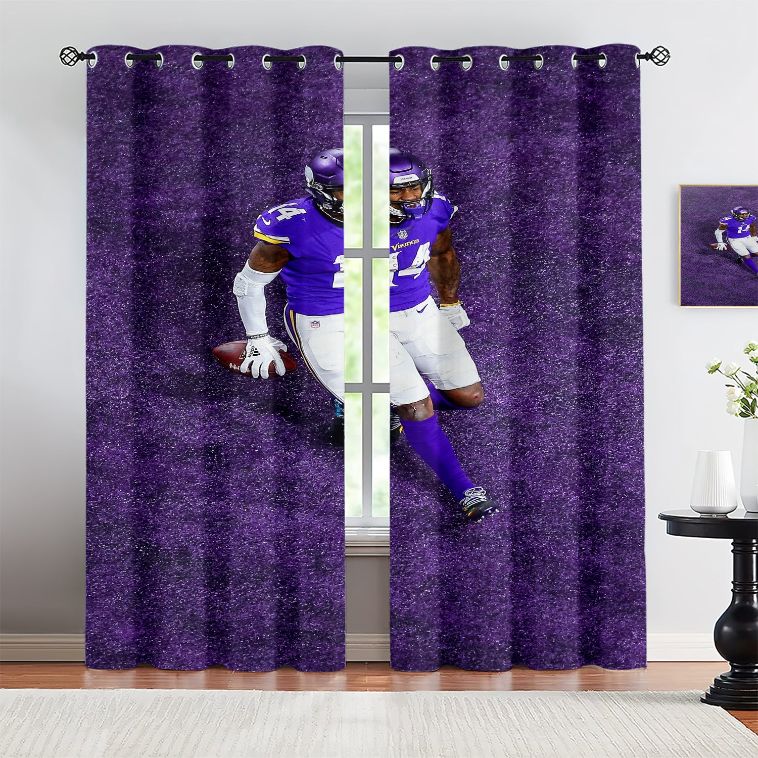 Stefon Marsean Diggs Blackout Curtains Drapes for Window Treatment Set