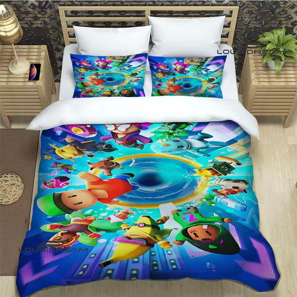 Stumble Guys Bedding Set Quilt Cover Without Filler