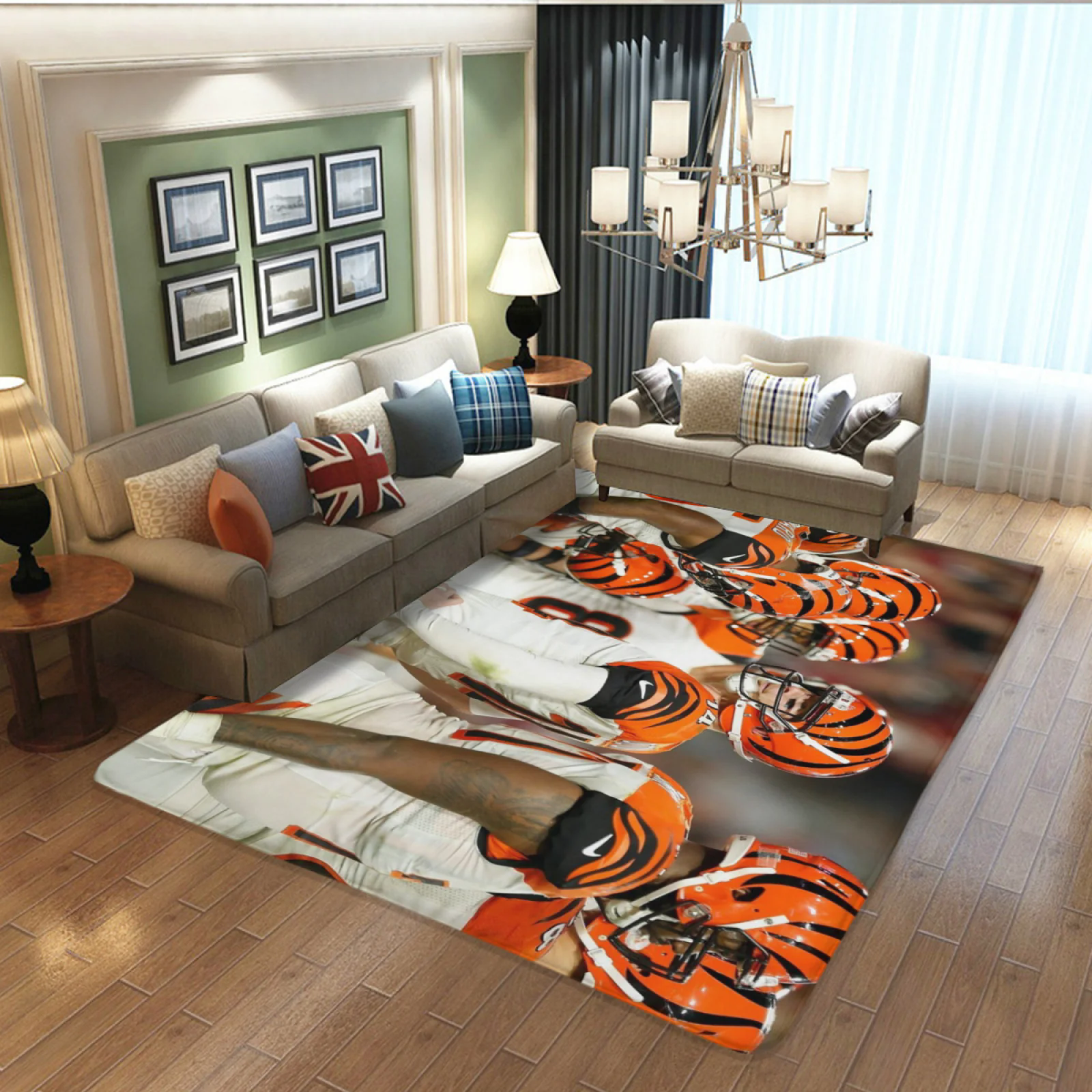 Cincinnati Bengals Football Team Carpet Living Room Bedroom Mats Kitchen Bathroom Rugs