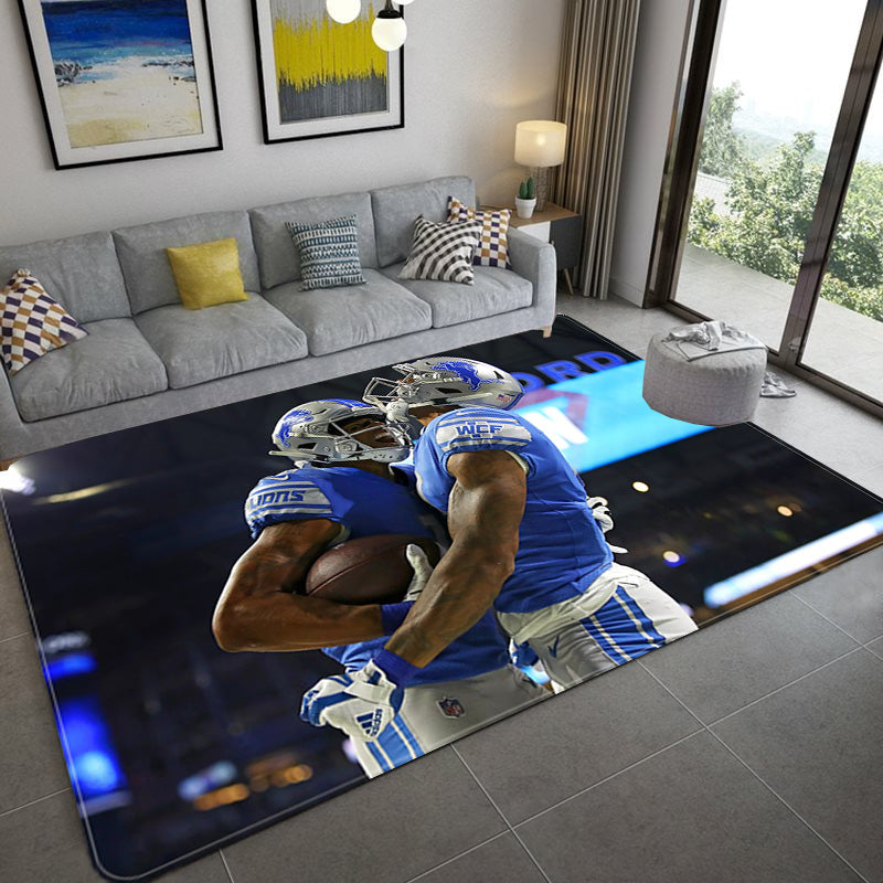Detroit Lions Football League Carpet Living Room Bedroom Mats Kitchen Bathroom Rugs