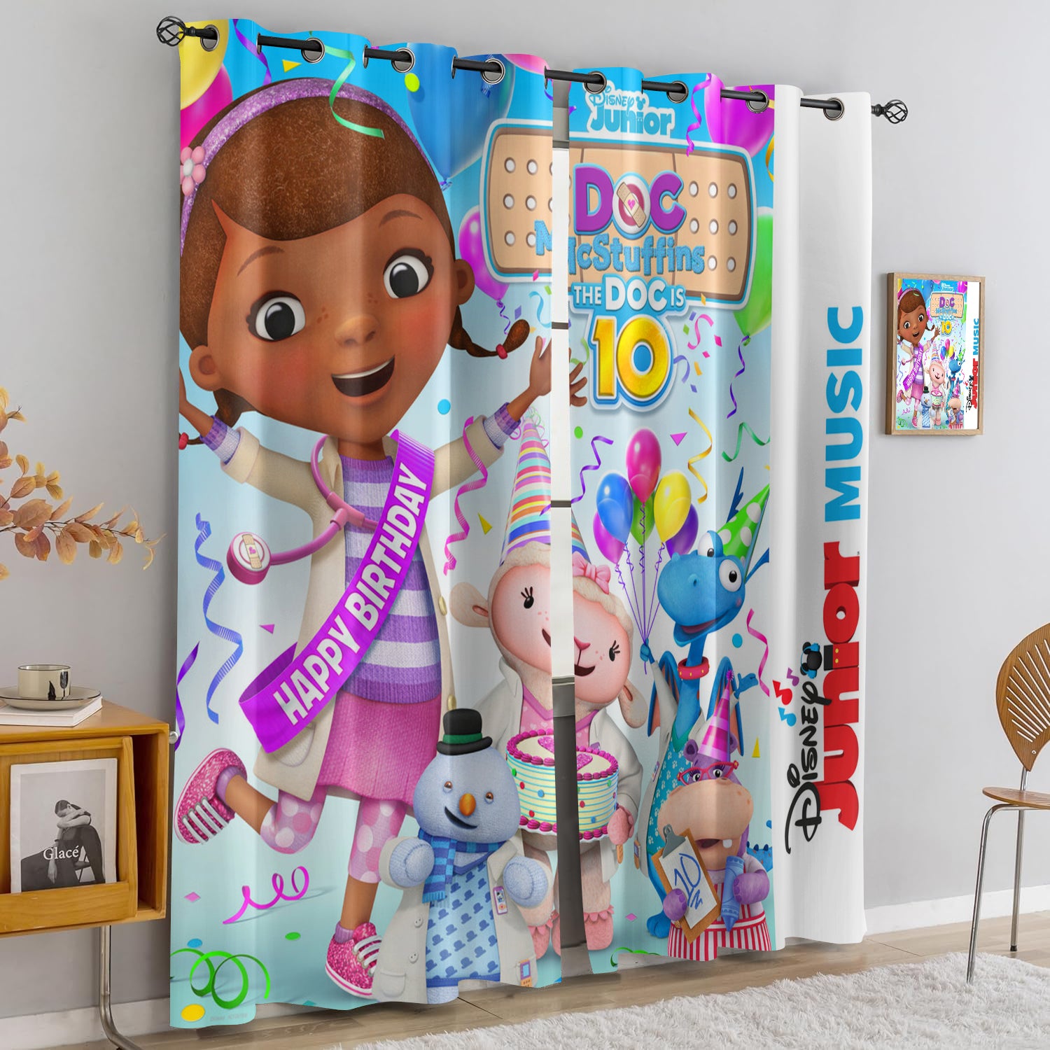 Doc McStuffins Blackout Curtains Drapes for Window Treatment Set
