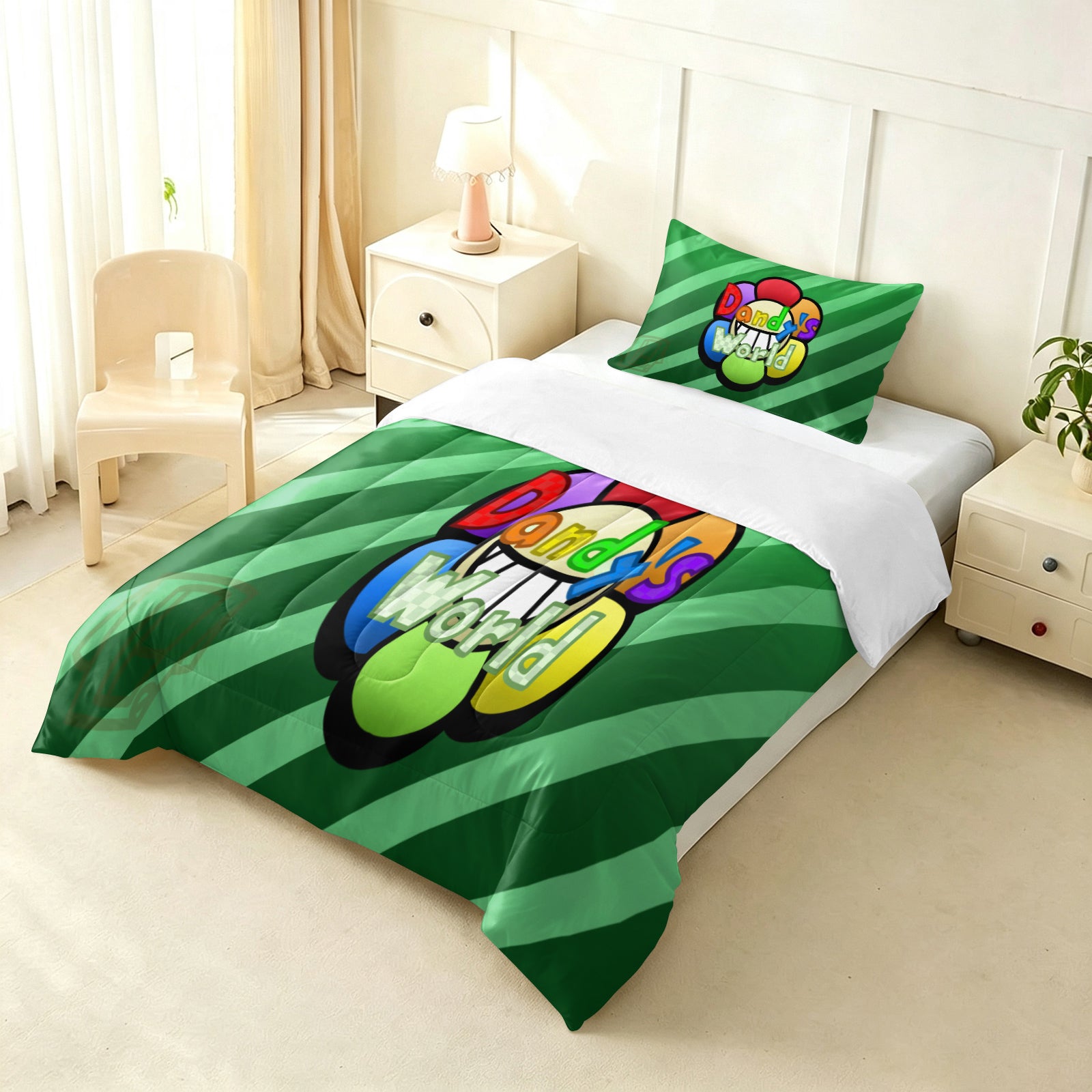 Dandy's World Comforter Pillowcase Sets Blanket All Season Reversible Quilted Duvet