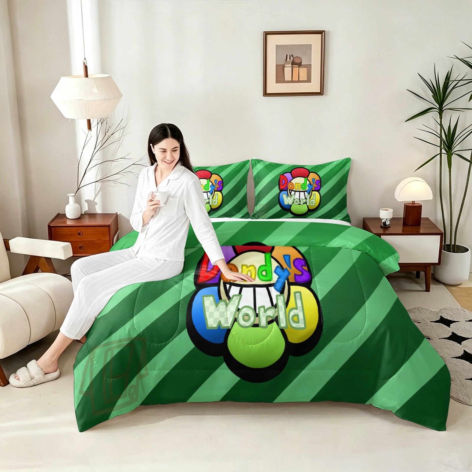 Dandy's World Comforter Pillowcase Sets Blanket All Season Reversible Quilted Duvet