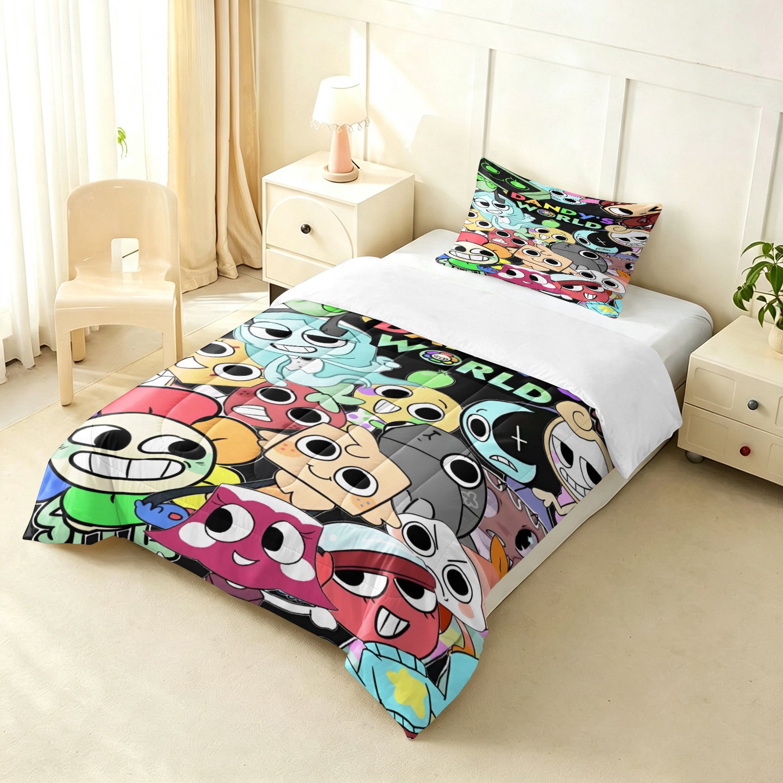 Dandy's World Comforter Pillowcase Sets Blanket All Season Reversible Quilted Duvet