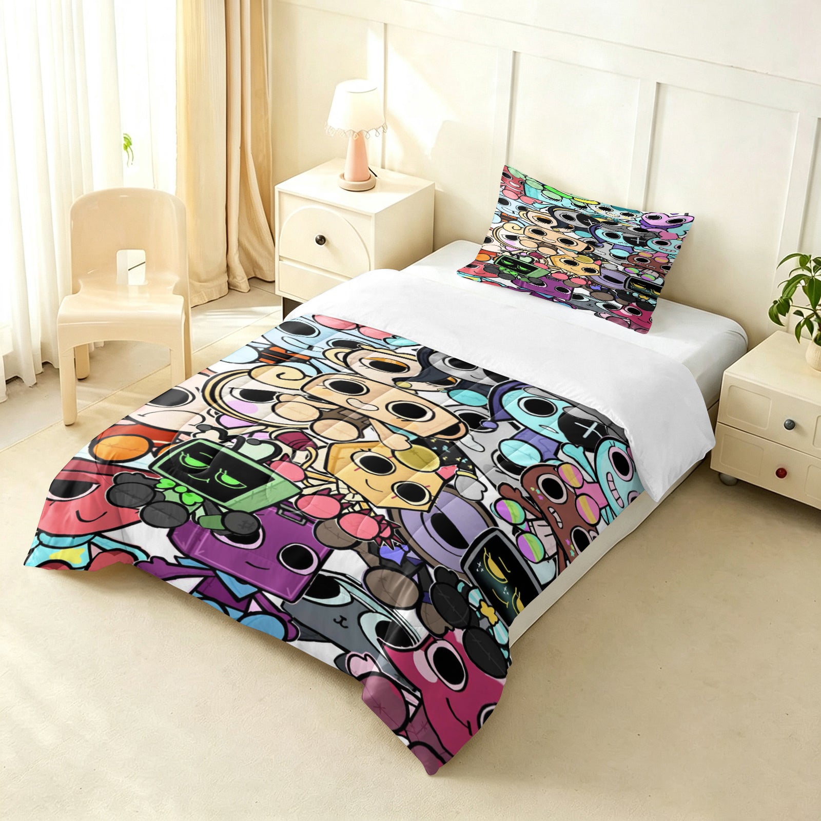 Dandy's World Comforter Pillowcase Sets Blanket All Season Reversible Quilted Duvet
