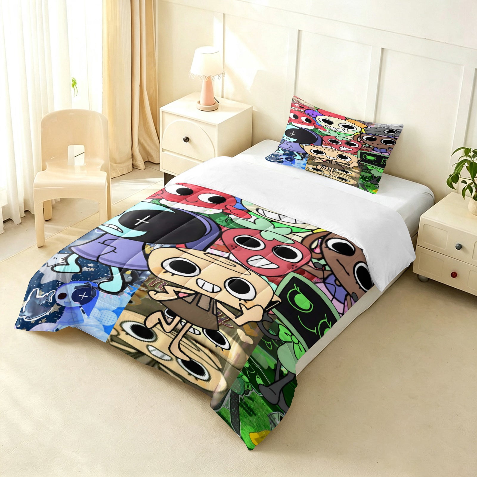 Dandy's World Comforter Pillowcase Sets Blanket All Season Reversible Quilted Duvet