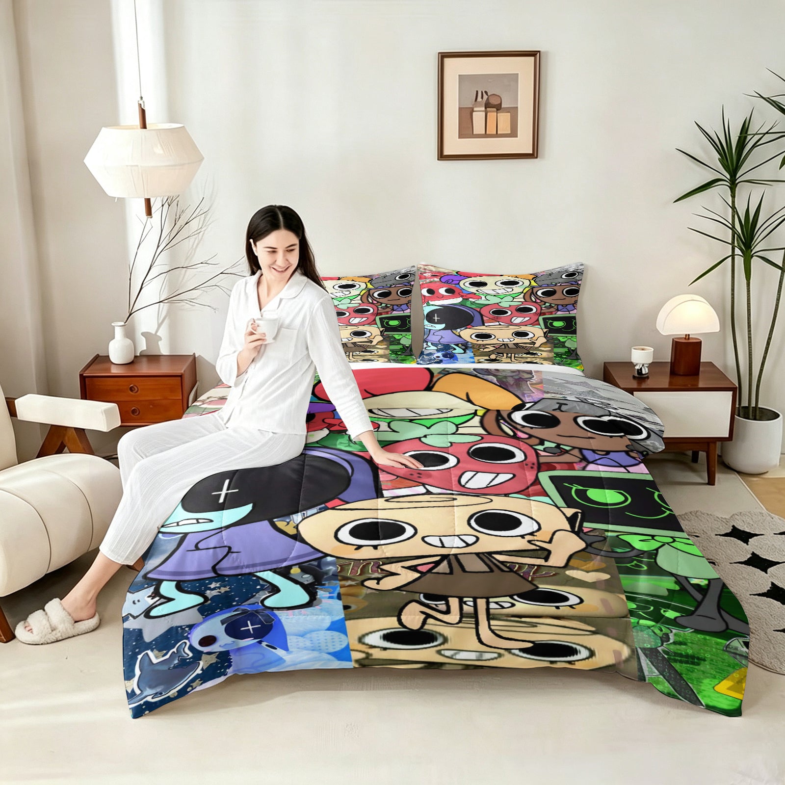 Dandy's World Comforter Pillowcase Sets Blanket All Season Reversible Quilted Duvet