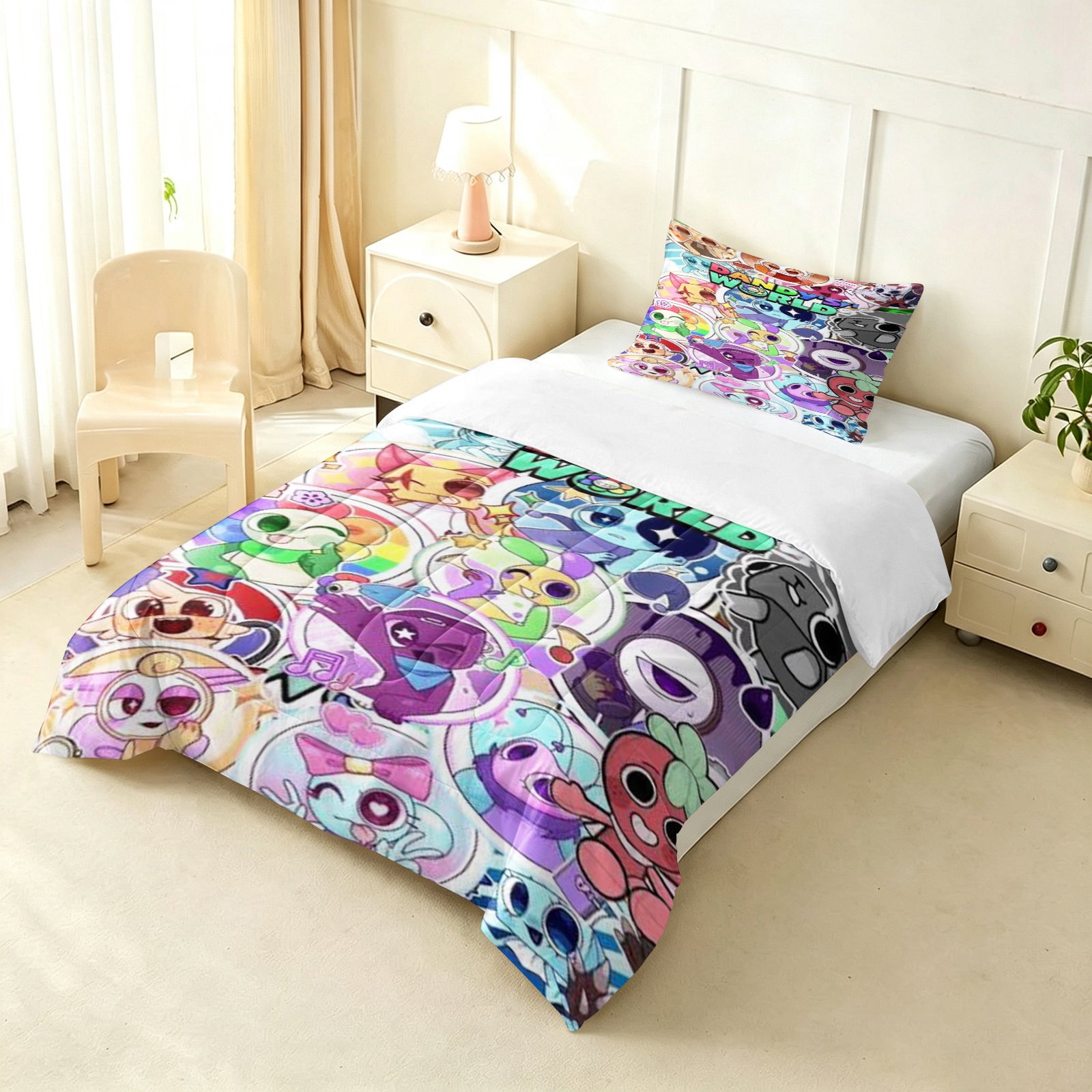 Dandy's World Comforter Pillowcase Sets Blanket All Season Reversible Quilted Duvet