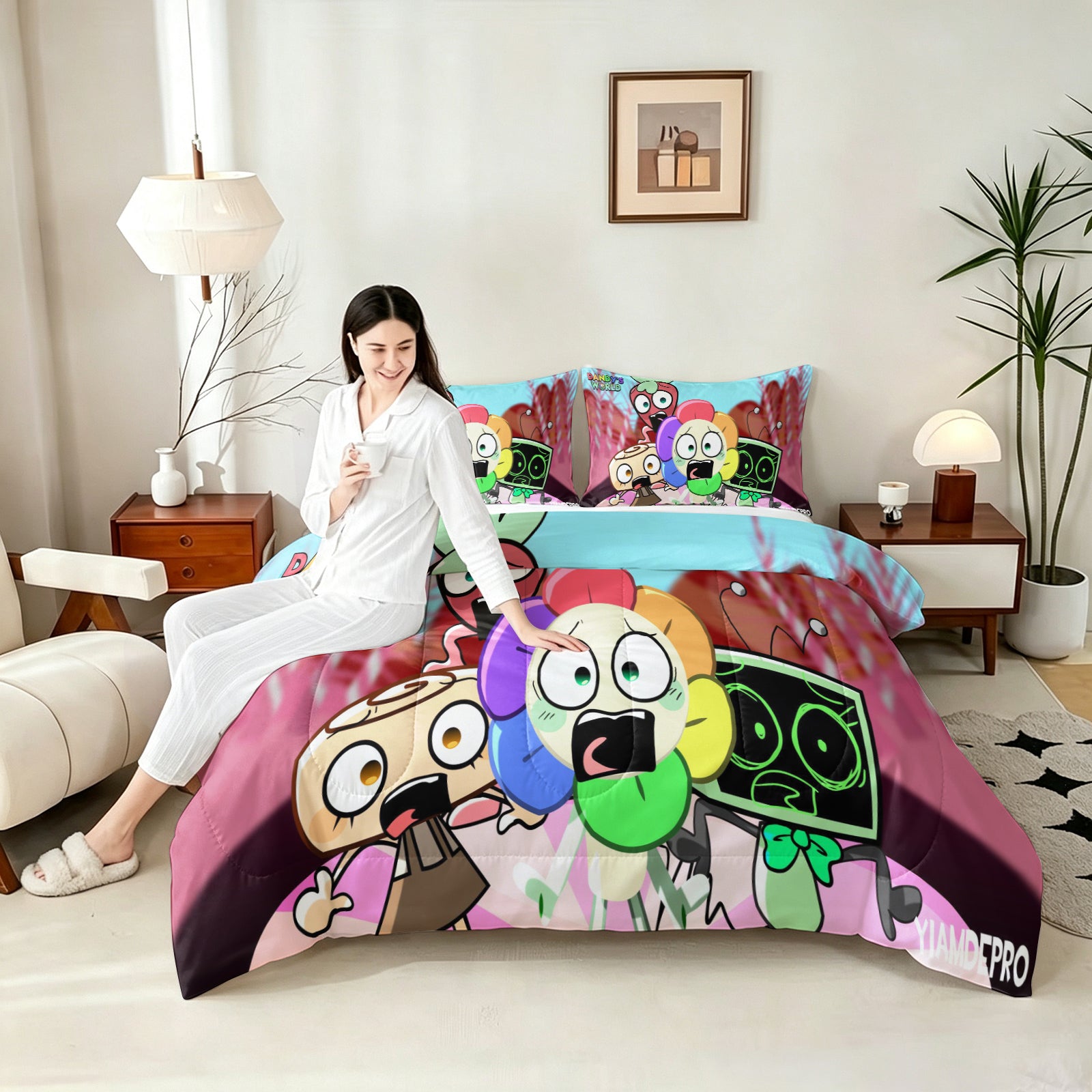 Dandy's World Comforter Pillowcase Sets Blanket All Season Reversible Quilted Duvet