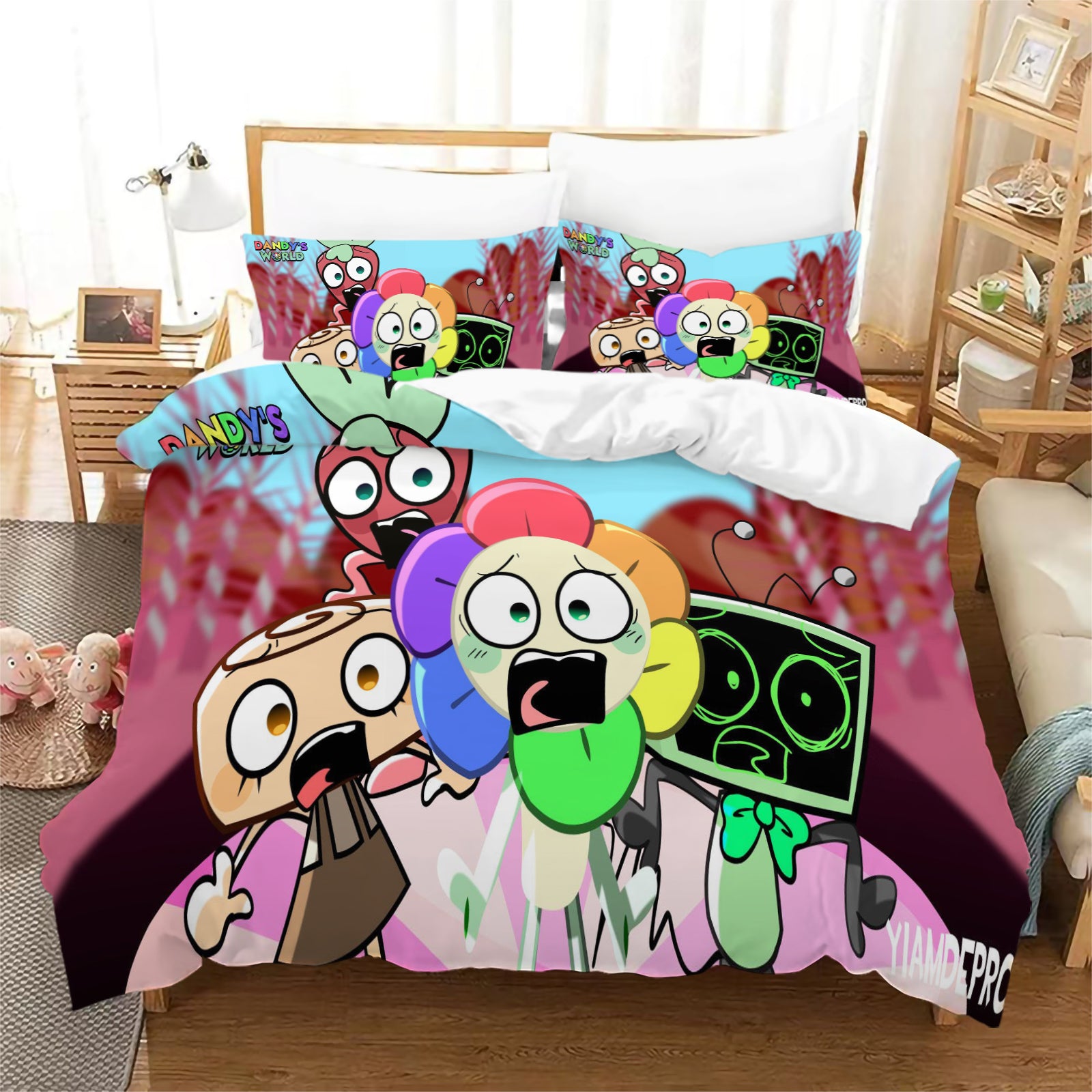 Dandy's World Duvet Cover Quilt Case Pillowcase Bedding Set Without Filler