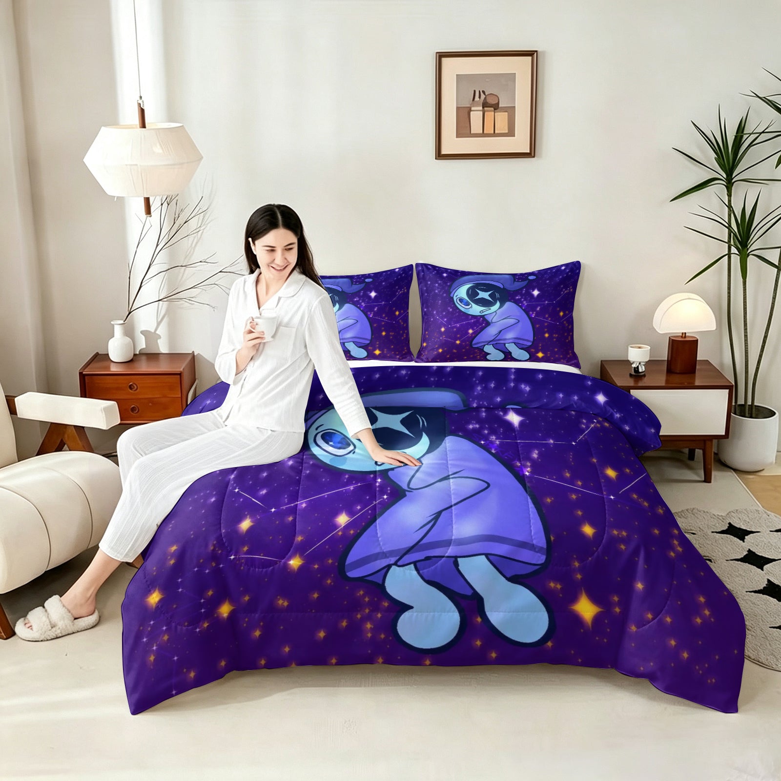 Dandy's World Comforter Pillowcase Sets Blanket All Season Reversible Quilted Duvet