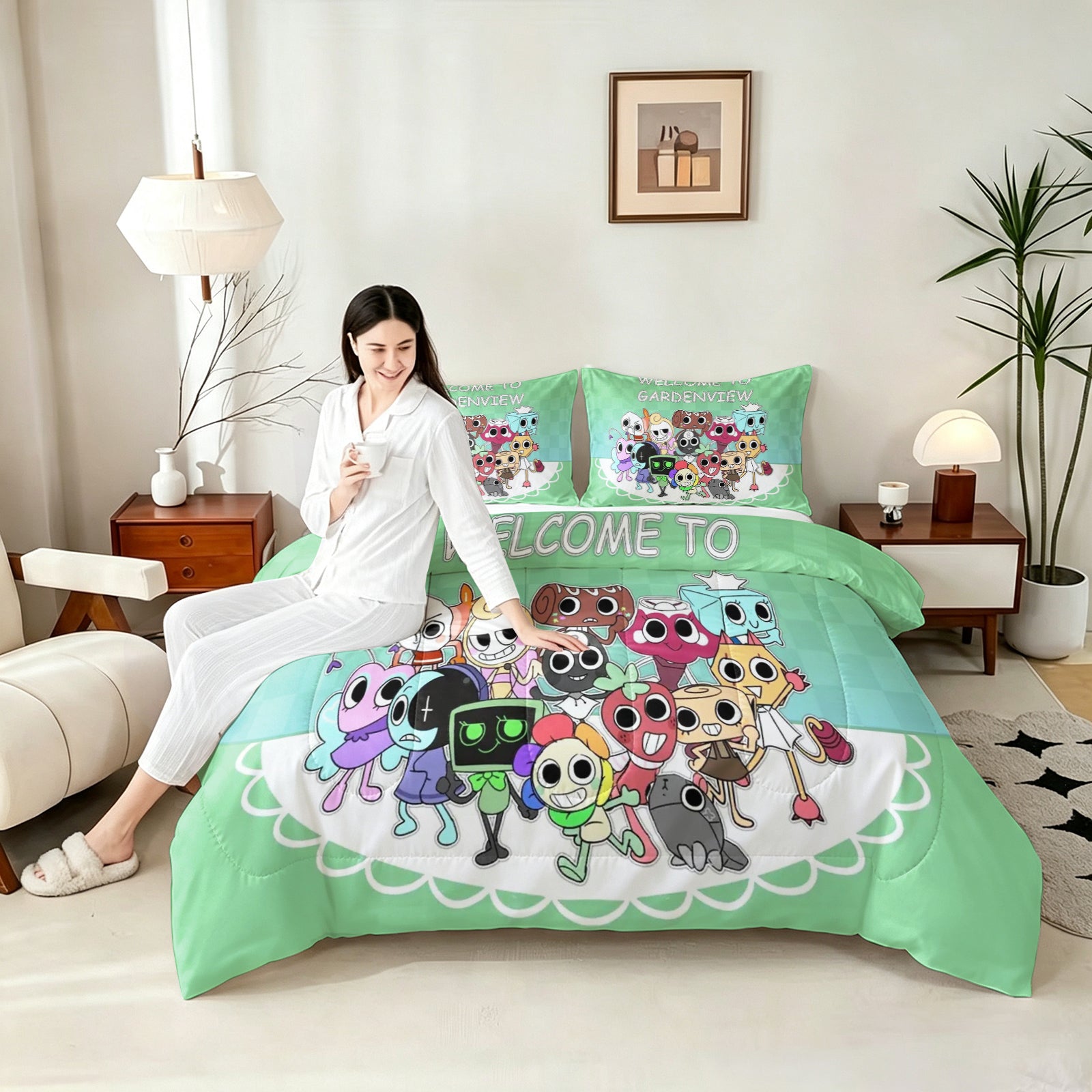 Dandy's World Comforter Pillowcase Sets Blanket All Season Reversible Quilted Duvet