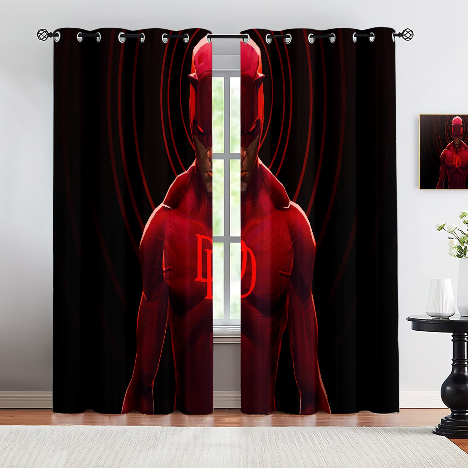 Marvel Rivals Daredevil Blackout Curtains Drapes For Window Treatment Set