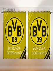 2025 New Borussia Dortmund Football Club Curtains Blackout Window Treatments Drapes Room Decor