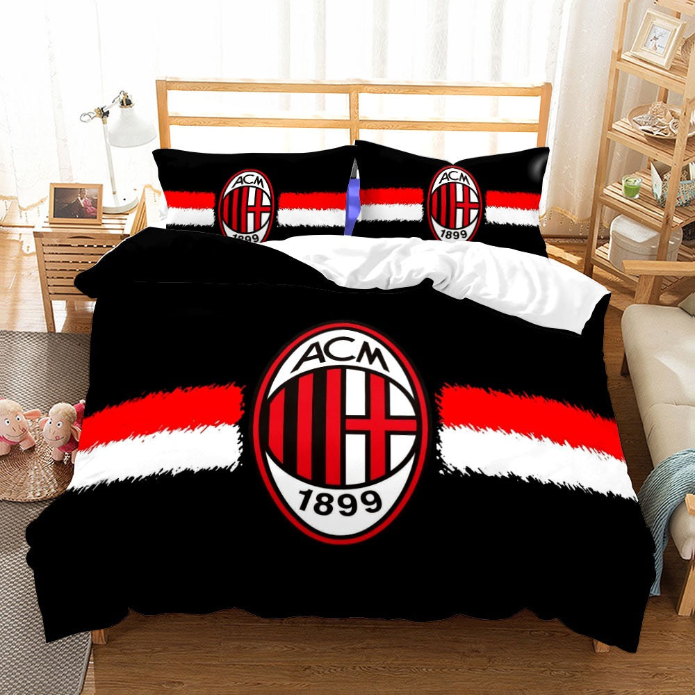 2025 NEW AC Milan Football Club Bedding Set Quilt Duvet Covers Bedding Sets Without Filler