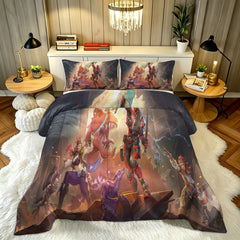 ‌Marvel Rivals Deadpool Comforter Pillowcase Sets Blanket All Season Reversible Quilted Duvet