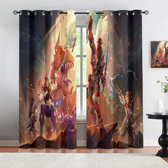 Marvel Rivals Deadpool Blackout Curtains Drapes For Window Treatment Set