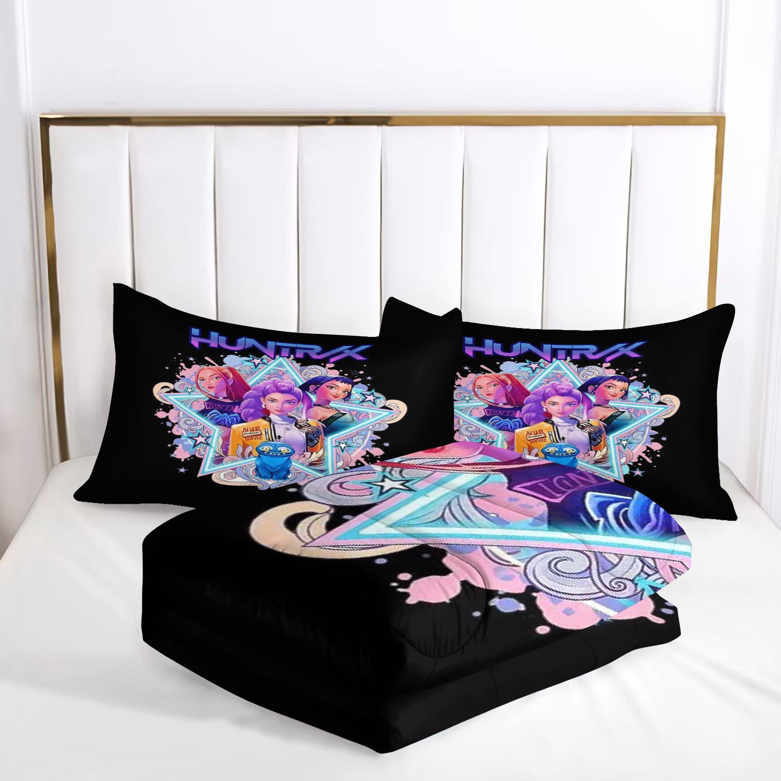 Kpop Demon Hunters  Comforter Pillowcase Sets Blanket All Season Reversible Quilted Duvet