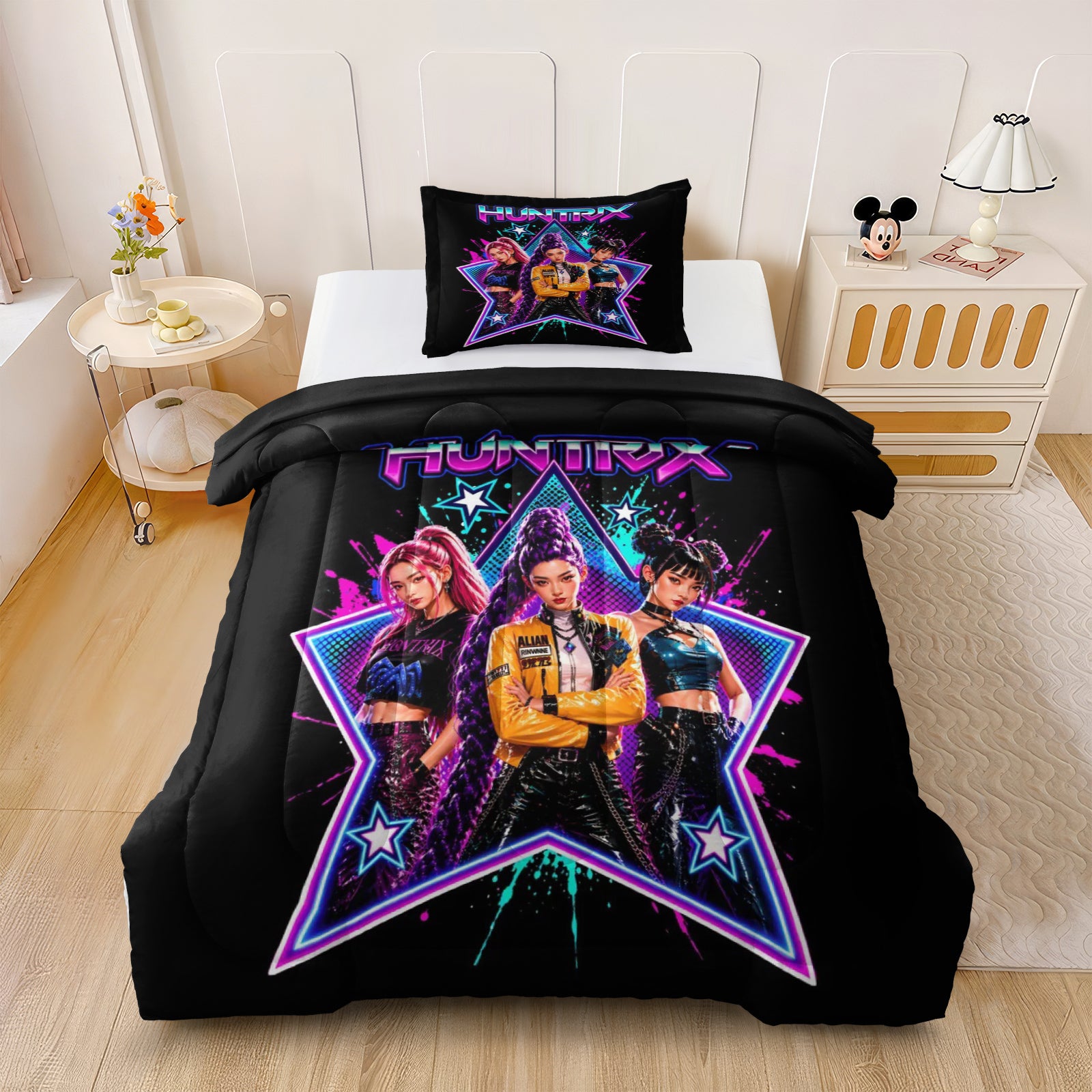 Kpop Demon Hunters  Comforter Pillowcase Sets Blanket All Season Reversible Quilted Duvet