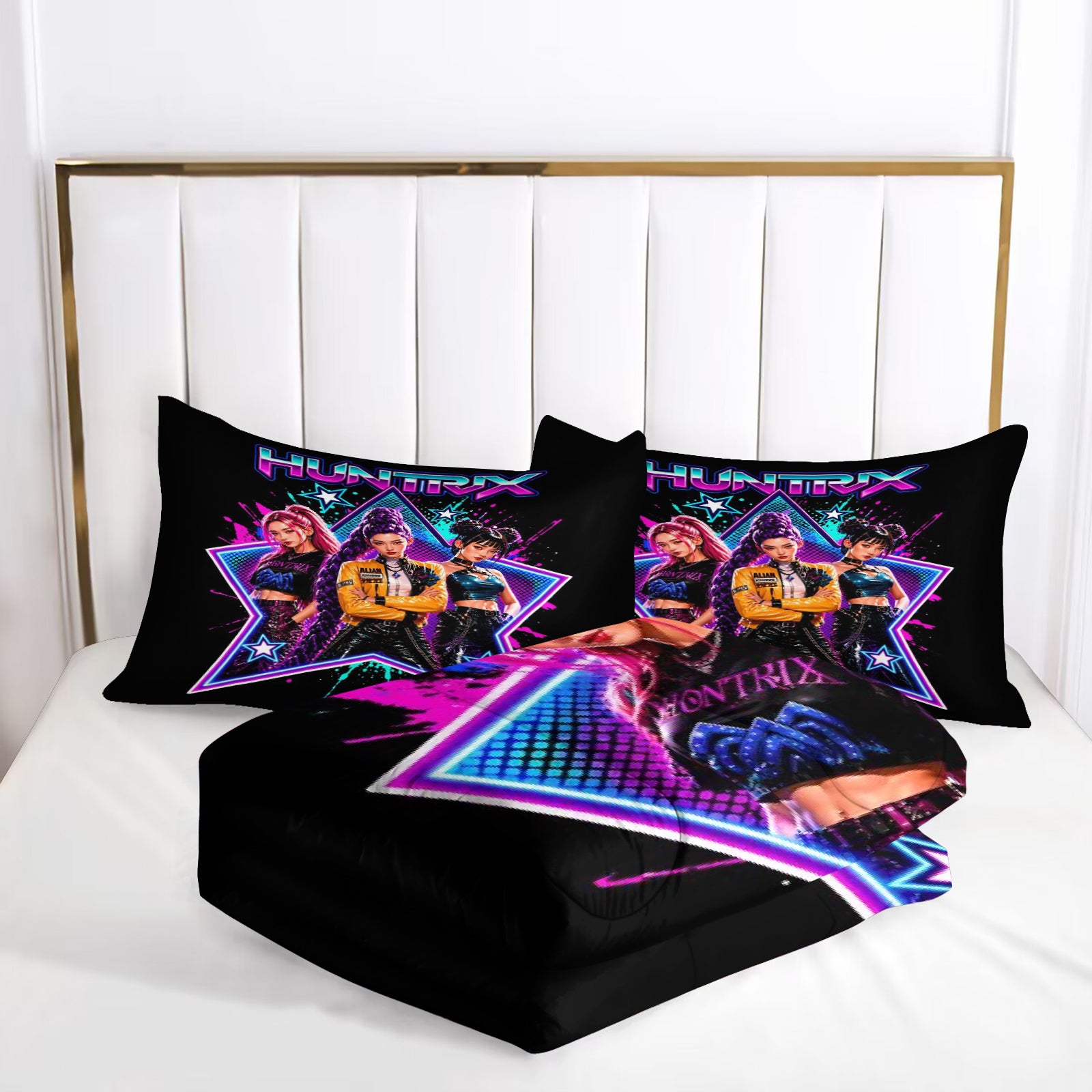 Kpop Demon Hunters  Comforter Pillowcase Sets Blanket All Season Reversible Quilted Duvet