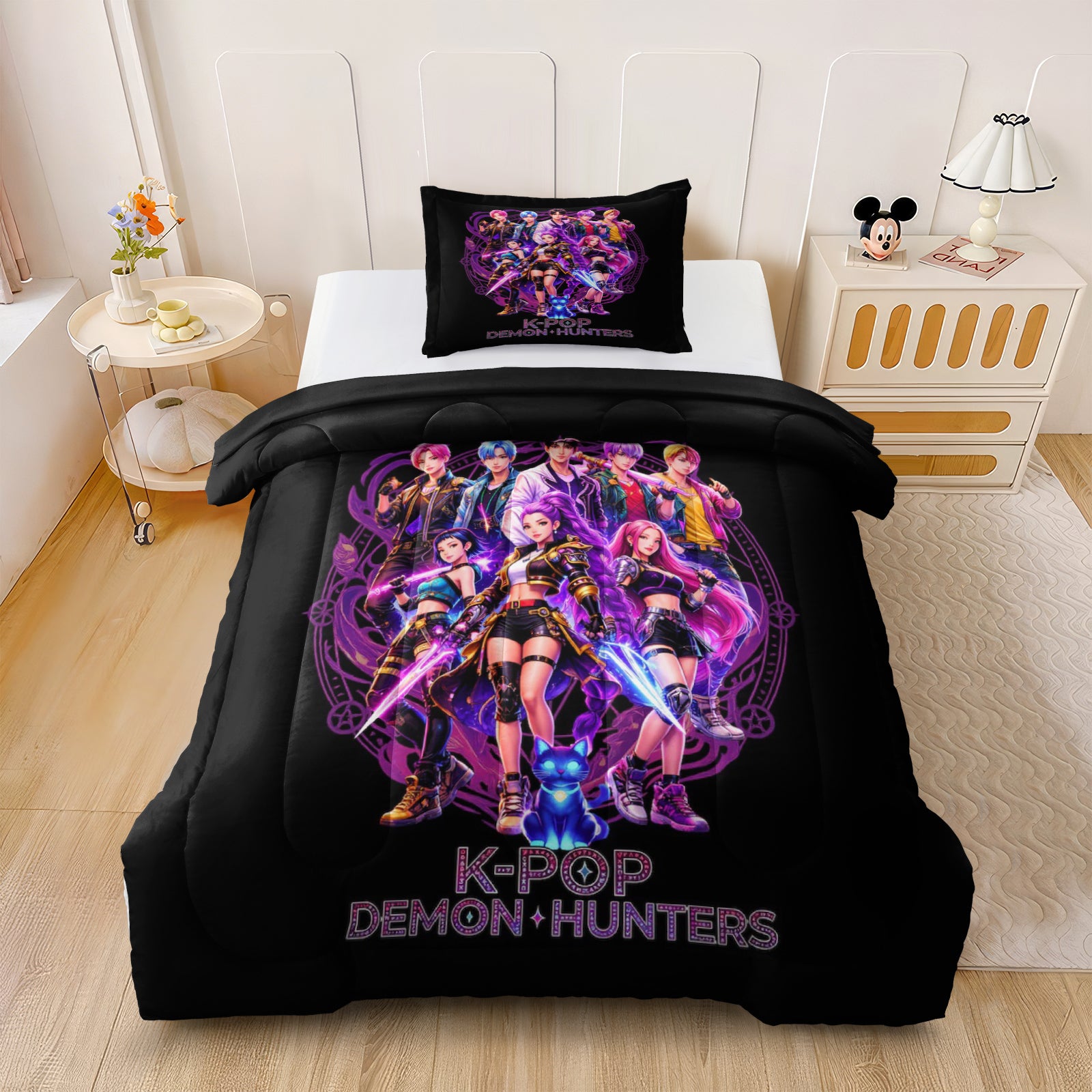 Kpop Demon Hunters  Comforter Pillowcase Sets Blanket All Season Reversible Quilted Duvet